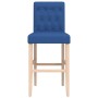 Taburetes altos 2 uds madera maciza de caucho y tela de , Taburetes de cocina - Ref: Foro24-4006218, Precio: 114,99 €, Descue...