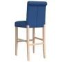 Taburetes altos 2 uds madera maciza de caucho y tela de , Taburetes de cocina - Ref: Foro24-4006218, Precio: 113,59 €, Descue...