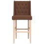 Taburetes altos 2 uds madera maciza de caucho y tela de , Taburetes de cocina - Ref: Foro24-4006224, Precio: 96,67 €, Descuen...