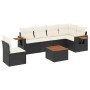 Set de comedor de jardín 7 pzas y cojines ratán sintético negro de , Conjuntos de jardín - Ref: Foro24-3259263, Precio: 428,1...