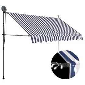 Manuell einfahrbare Markise mit blauer und weißer LED 250 cm von vidaXL, Markisen - Ref: Foro24-145844, Preis: 87,37 €, Rabat...