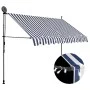 Toldo manual retráctil con LED azul y blanco 250 cm de vidaXL, Toldos - Ref: Foro24-145844, Precio: 87,37 €, Descuento: %