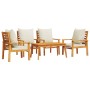 Juego de muebles jardín 5 pzas con cojines madera maciza acacia de , Conjuntos de jardín - Ref: Foro24-3211804, Precio: 425,4...