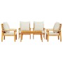 Juego de muebles jardín 5 pzas con cojines madera maciza acacia de , Conjuntos de jardín - Ref: Foro24-3211804, Precio: 425,4...