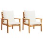 Juego de muebles jardín 5 pzas con cojines madera maciza acacia de , Conjuntos de jardín - Ref: Foro24-3211804, Precio: 425,4...