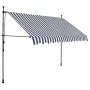 Toldo manual retráctil con LED azul y blanco 250 cm de vidaXL, Toldos - Ref: Foro24-145844, Precio: 87,37 €, Descuento: %