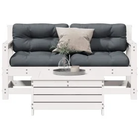 Set de muebles de jardín 3 pzas con cojines madera pino blanco de , Conjuntos de jardín - Ref: Foro24-3250765, Precio: 296,93...