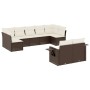Set de sofás de jardín 9 pzas y cojines ratán sintético marrón de , Conjuntos de jardín - Ref: Foro24-3220622, Precio: 581,53...