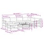 Set muebles jardín con cojines 8 pzas madera maciza pino blanco de , Conjuntos de jardín - Ref: Foro24-3250593, Precio: 740,8...