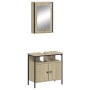 Set de muebles de baño 2 pzas madera contrachapada roble Sonoma de , Muebles de baño - Ref: Foro24-3214776, Precio: 99,74 €, ...