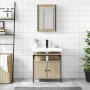 Set de muebles de baño 2 pzas madera contrachapada roble Sonoma de , Muebles de baño - Ref: Foro24-3214776, Precio: 99,74 €, ...