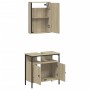 Set de muebles de baño 2 pzas madera contrachapada roble Sonoma de , Muebles de baño - Ref: Foro24-3214776, Precio: 99,74 €, ...