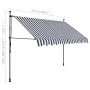 Toldo manual retráctil con LED azul y blanco 250 cm de vidaXL, Toldos - Ref: Foro24-145844, Precio: 87,37 €, Descuento: %