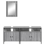 Set de muebles de baño 3 pzas madera contrachapada gris sonoma de , Muebles de baño - Ref: Foro24-3214788, Precio: 161,46 €, ...
