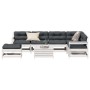 Set muebles jardín con cojines 8 pzas madera maciza pino blanco de , Conjuntos de jardín - Ref: Foro24-3250585, Precio: 708,6...