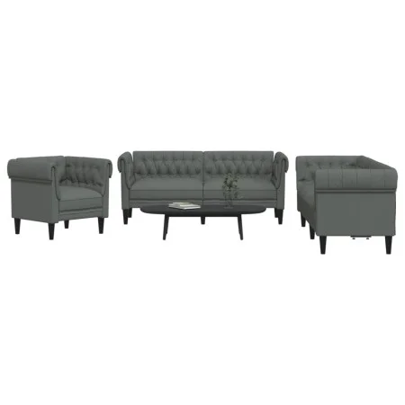 3-piece sofa set dark gray fabric by , Sofas - Ref: Foro24-3209192, Price: 674,96 €, Discount: %