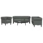 Juego de sofás 3 piezas tela gris oscuro de , Sofás - Ref: Foro24-3209192, Precio: 781,12 €, Descuento: %