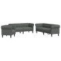 Juego de sofás 3 piezas tela gris oscuro de , Sofás - Ref: Foro24-3209192, Precio: 781,12 €, Descuento: %