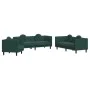 Juego de sofás con cojines 3 piezas terciopelo verde oscuro de , Sofás - Ref: Foro24-3209249, Precio: 714,55 €, Descuento: %