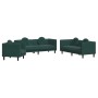 Juego de sofás con cojines 3 piezas terciopelo verde oscuro de , Sofás - Ref: Foro24-3209249, Precio: 724,45 €, Descuento: %