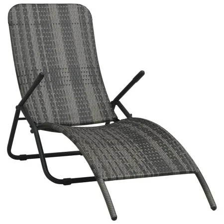 Faltbare Sonnenliege aus synthetischem Rattan in Grau von vidaXL, Liegen - Ref: Foro24-48128, Preis: 74,55 €, Rabatt: %