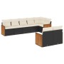 Set de sofás de jardín 8 piezas y cojines ratán sintético negro de , Conjuntos de jardín - Ref: Foro24-3260229, Precio: 528,9...