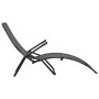 Tumbona plegable de ratán sintético gris de vidaXL, Tumbonas - Ref: Foro24-48128, Precio: 73,34 €, Descuento: %