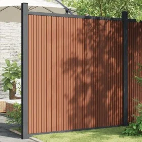 Braunes WPC-Zaunelement 173x186 cm von , Zaunpaneele - Ref: Foro24-4003982, Preis: 322,62 €, Rabatt: %