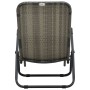 Tumbona plegable de ratán sintético gris de vidaXL, Tumbonas - Ref: Foro24-48128, Precio: 73,34 €, Descuento: %