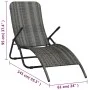 Faltbare Sonnenliege aus synthetischem Rattan in Grau von vidaXL, Liegen - Ref: Foro24-48128, Preis: 74,55 €, Rabatt: %