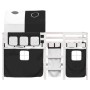 Cama alta niños con túnel madera pino blanco negro 90x200 cm de , Camas y somieres - Ref: Foro24-3283847, Precio: 197,40 €, D...