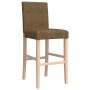 Taburetes altos 2 uds madera maciza de caucho y tela de , Taburetes de cocina - Ref: Foro24-4006195, Precio: 87,57 €, Descuen...