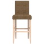 Taburetes altos 2 uds madera maciza de caucho y tela de , Taburetes de cocina - Ref: Foro24-4006195, Precio: 87,57 €, Descuen...