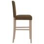 Taburetes altos 2 uds madera maciza de caucho y tela de , Taburetes de cocina - Ref: Foro24-4006195, Precio: 87,57 €, Descuen...