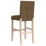 Taburetes altos 2 uds madera maciza de caucho y tela de , Taburetes de cocina - Ref: Foro24-4006195, Precio: 87,57 €, Descuen...