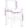 Taburetes altos 2 uds madera maciza de caucho y tela de , Taburetes de cocina - Ref: Foro24-4006195, Precio: 87,57 €, Descuen...