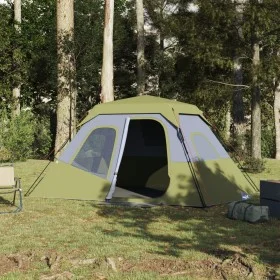 Tienda familiar 6 personas impermeable apertura rápida verde de , Tiendas de campaña - Ref: Foro24-94295, Precio: 135,69 €, D...