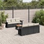 Set de comedor de jardín 7 pzas y cojines ratán sintético negro de , Conjuntos de jardín - Ref: Foro24-3256784, Precio: 458,1...