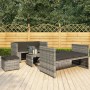 Set de muebles de jardín 5 pzas y cojines ratán sintético gris de vidaXL, Conjuntos de jardín - Ref: Foro24-48134, Precio: 29...