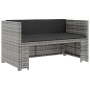 Set de muebles de jardín 5 pzas y cojines ratán sintético gris de vidaXL, Conjuntos de jardín - Ref: Foro24-48134, Precio: 29...