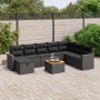 Set de sofás de jardín 8 piezas y cojines ratán sintético negro de , Conjuntos de jardín - Ref: Foro24-3264870, Precio: 553,1...
