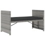 Set de muebles de jardín 5 pzas y cojines ratán sintético gris de vidaXL, Conjuntos de jardín - Ref: Foro24-48134, Precio: 29...