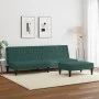 Dark green velvet 2-piece sofa set by , Sofas - Ref: Foro24-3216276, Price: 297,64 €, Discount: %