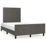 Estructura cama con cabecero terciopelo gris oscuro 120x190 cm de , Camas y somieres - Ref: Foro24-3270591, Precio: 172,87 €,...