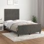 Estructura cama con cabecero terciopelo gris oscuro 120x190 cm de , Camas y somieres - Ref: Foro24-3270591, Precio: 172,87 €,...