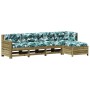 Juego de muebles jardín 5 pzas y cojines madera pino impregnada de , Conjuntos de jardín - Ref: Foro24-3250835, Precio: 523,9...