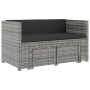 Set de muebles de jardín 5 pzas y cojines ratán sintético gris de vidaXL, Conjuntos de jardín - Ref: Foro24-48134, Precio: 29...