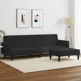 Black velvet 2-piece sofa set by , Sofas - Ref: Foro24-3216283, Price: 344,80 €, Discount: %