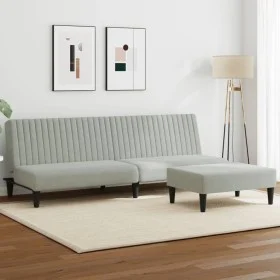 Juego de sofás 2 piezas terciopelo gris claro de , Sofás - Ref: Foro24-3216274, Precio: 284,17 €, Descuento: %
