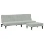 Juego de sofás 2 piezas terciopelo gris claro de , Sofás - Ref: Foro24-3216274, Precio: 284,17 €, Descuento: %